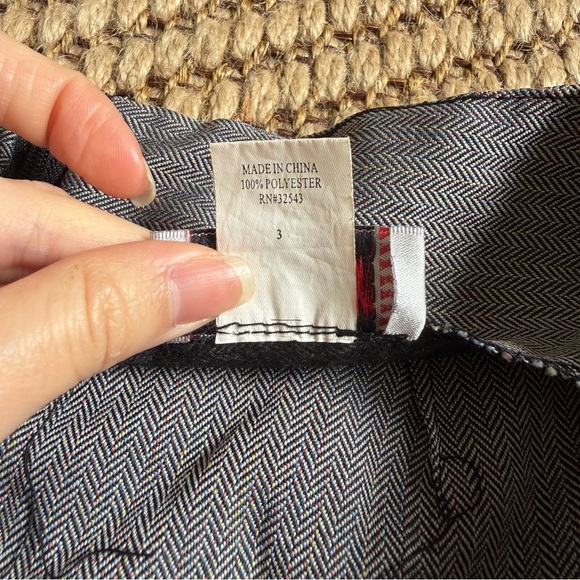 Heart soul Herringbone Gray Ruffled Mini Skirt Size Small S or 3 Academia Siren - Picture 6 of 8